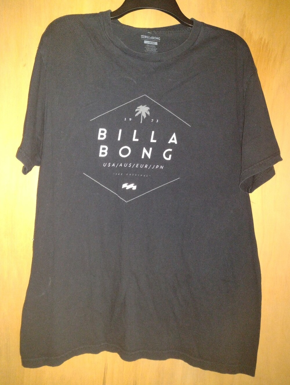 Billabong Black Surf Tee Shirt Size Large